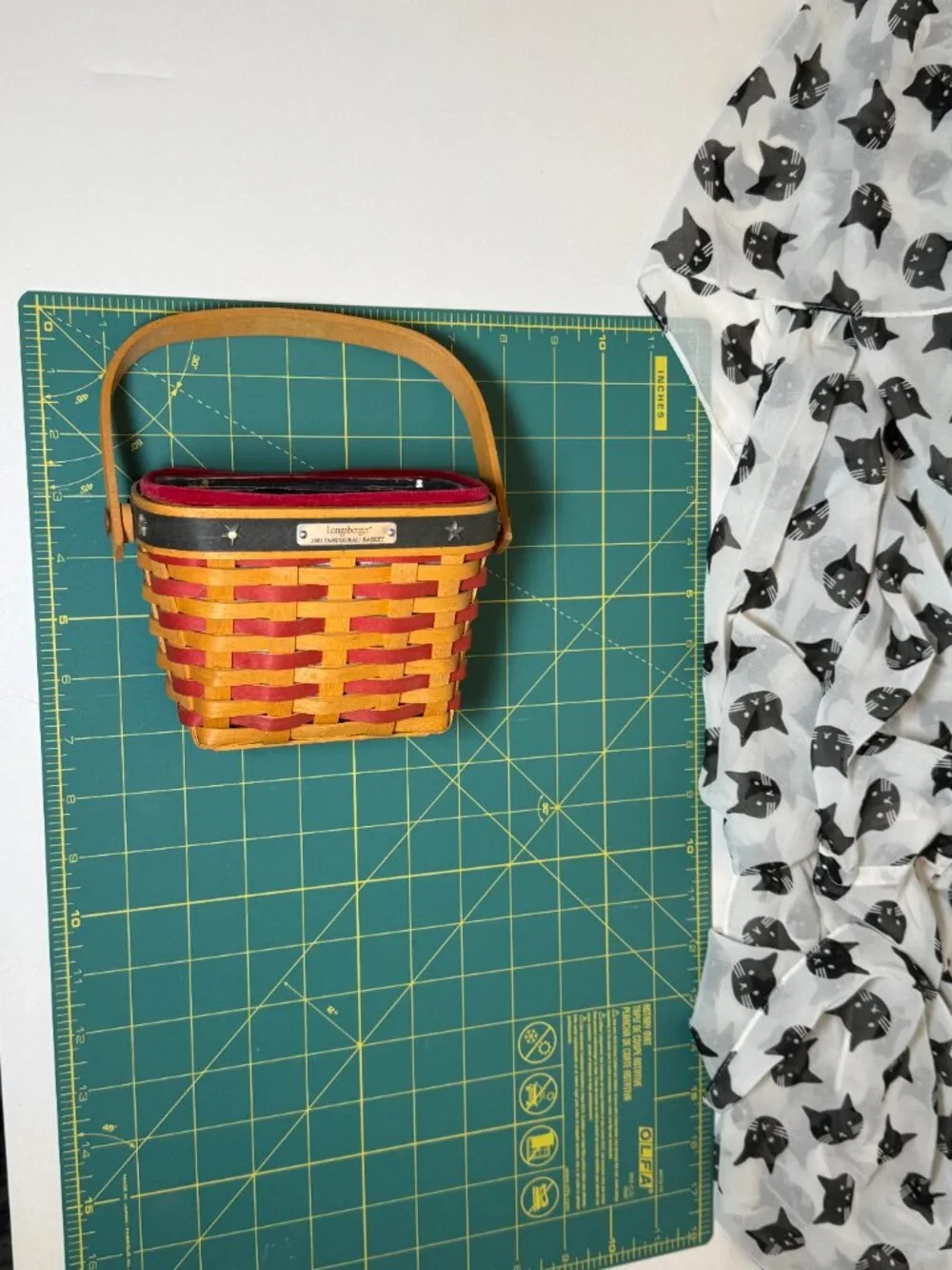 2001 Unused Inaugural Stars and Stripes Longaberger Basket Handwoven